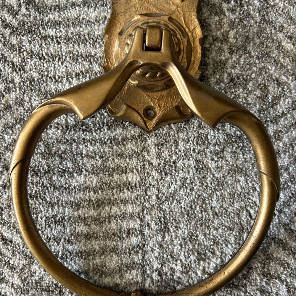 Amerock Carriage House Brass Scroll Round Hand Towel Ring 1970s Vintage